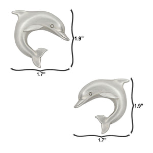 Dolphin Drawer Knobs, Small Matched Pair