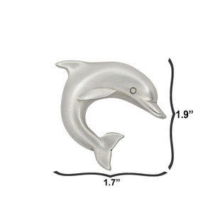 Dolphin Cabinet Knob, Small Right Facing