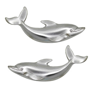 Left and right facing dolphin drawer pulls