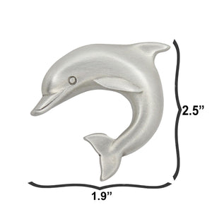 Dolphin Cabinet Knob, Medium Left Facing