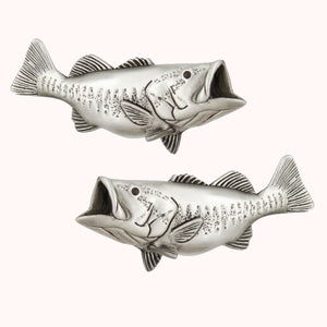 Bass Fish Cabinet Knobs - Matched Set