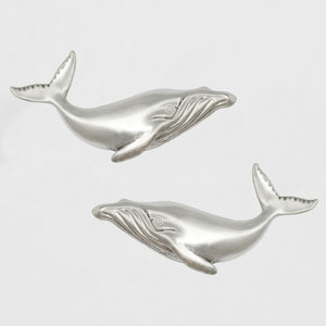 Humpback Whale Cabinet Knobs - Matched Pair