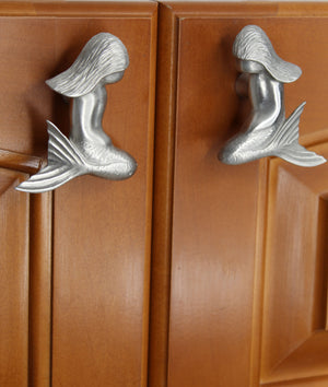 Mermaid Cabinet Knobs, Matched Pair